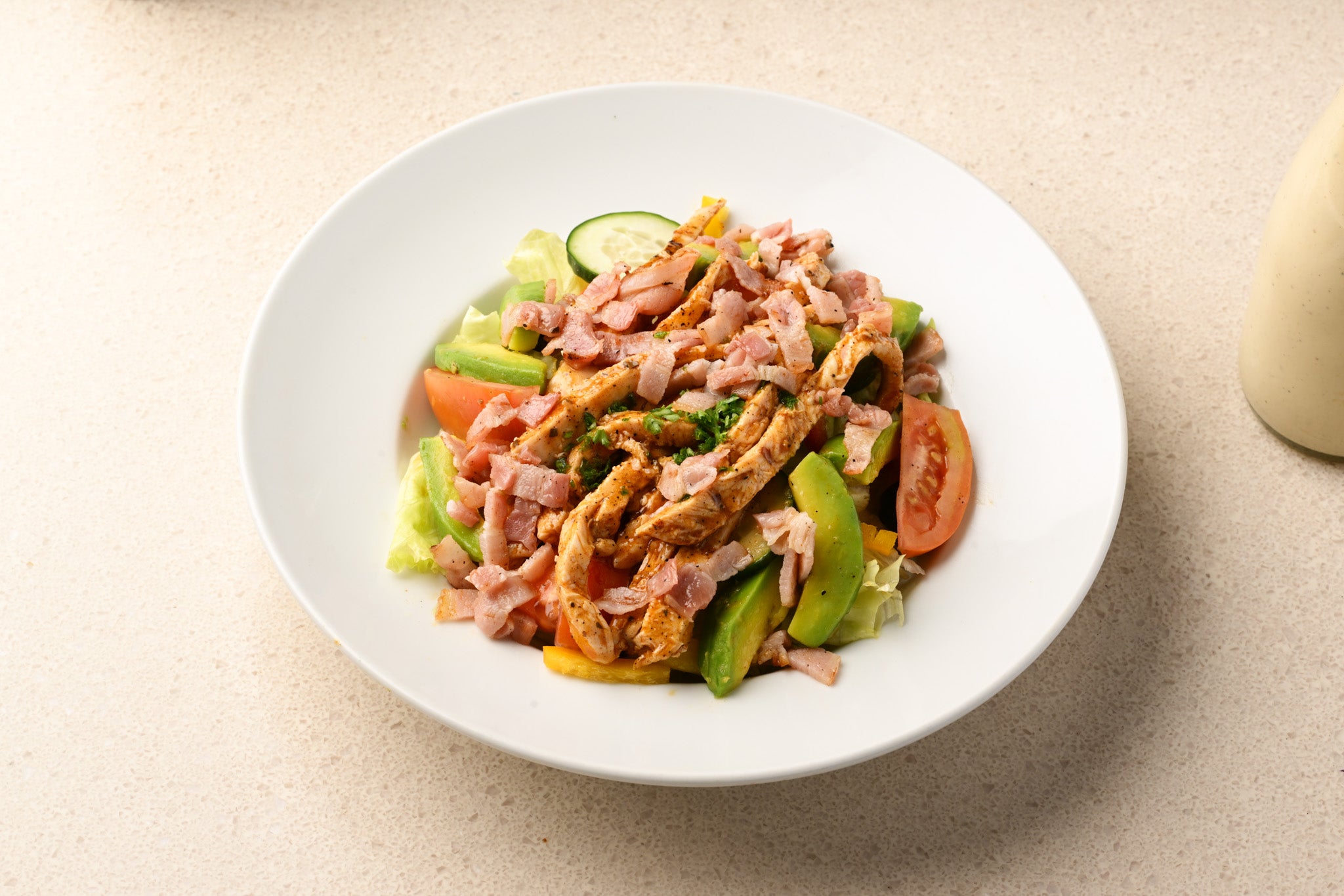 CHICKEN, BACON AND AVOCADO SALAD