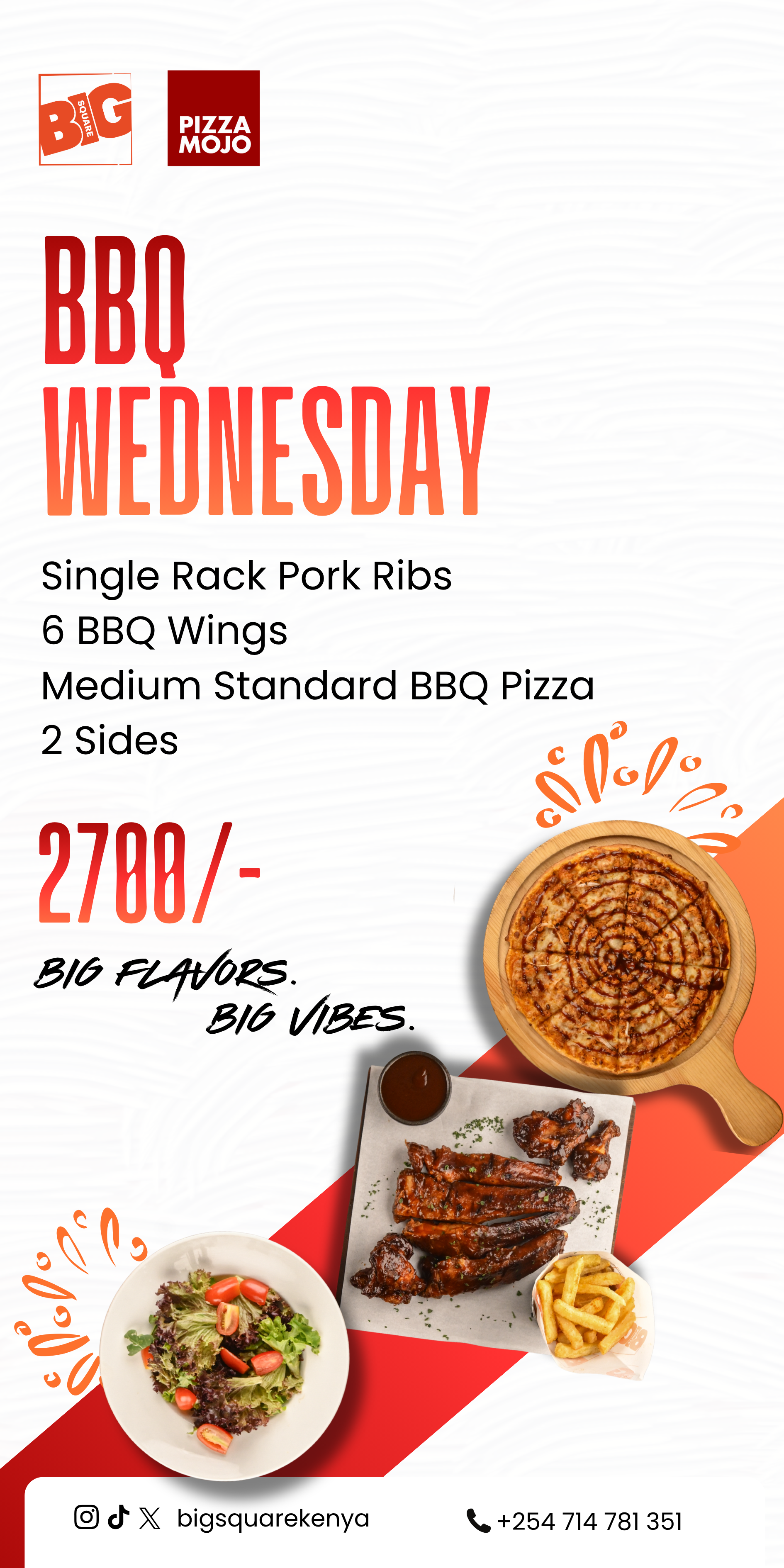 BBQ RIBS WEDNESDAY OFFER – A SINGLE RACK