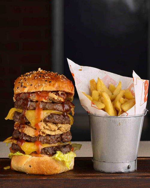 DOUBLE CHEESE & ONION RING BIGGIE