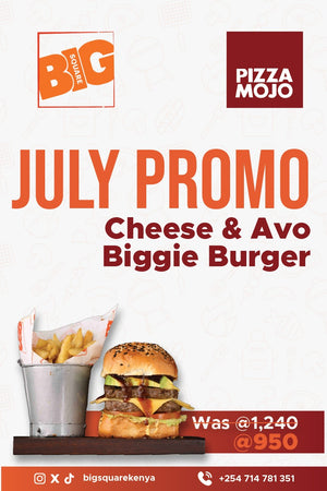 July Promo – Cheese & Avo Biggie Burger