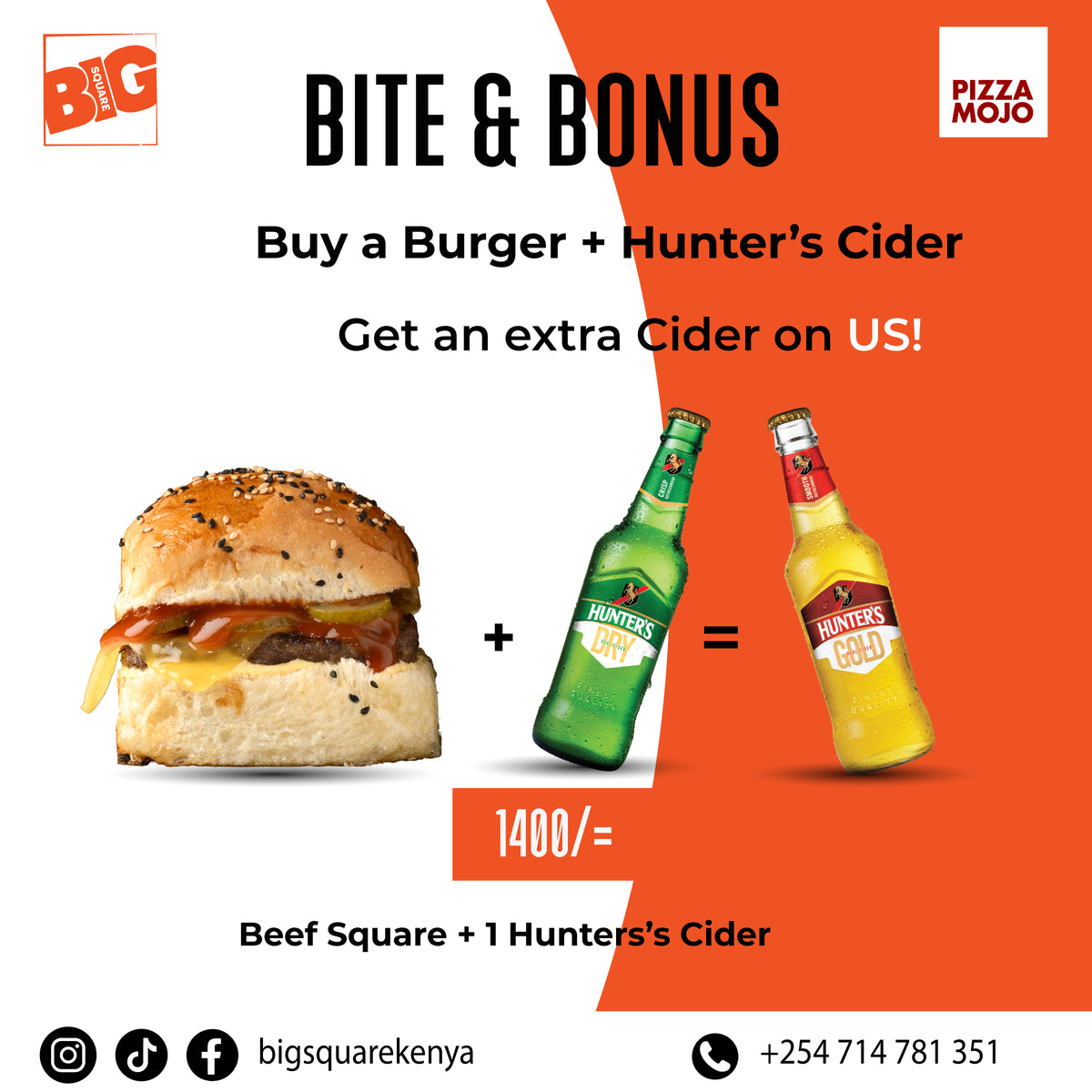 BITE & BONUS - BEEF SQUARE + HUNTER'S CIDER