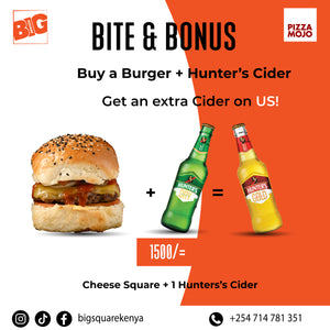 BITE & BONUS - CHEESE SQUARE + HUNTER'S CIDER