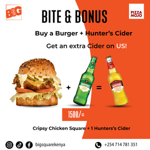 BITE & BONUS - CRISPY CHICKEN SQUARE + HUNTER'S CIDER